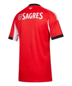 Back view of the adidas Benfica Home Kit 25/26 with crewneck collar and short sleeves, no name or number.
