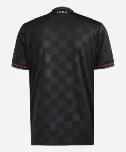 Black Adidas Bayern Munich 25/26 Third Kit, back view, short sleeves, no name or number.