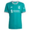 Adidas Liverpool Third Kit 25/26 in Sea Green with crewneck and short sleeves, front view.