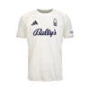 Front view of Adidas Nottingham Forest Away Kit 25/26 in off-white with crew neck and short sleeves.