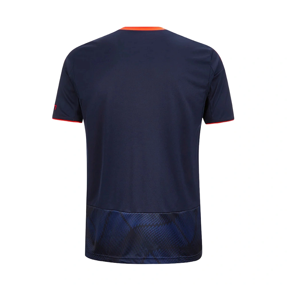 Adidas Nottingham Forest Third Kit 25/26, back view in navy, short sleeves, no name or number.