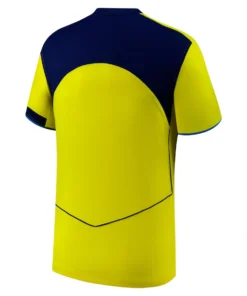 Nike Tottenham Hotspur Third Kit 25/26 in vibrant yellow, short sleeves, crewneck, back view, no name or number.