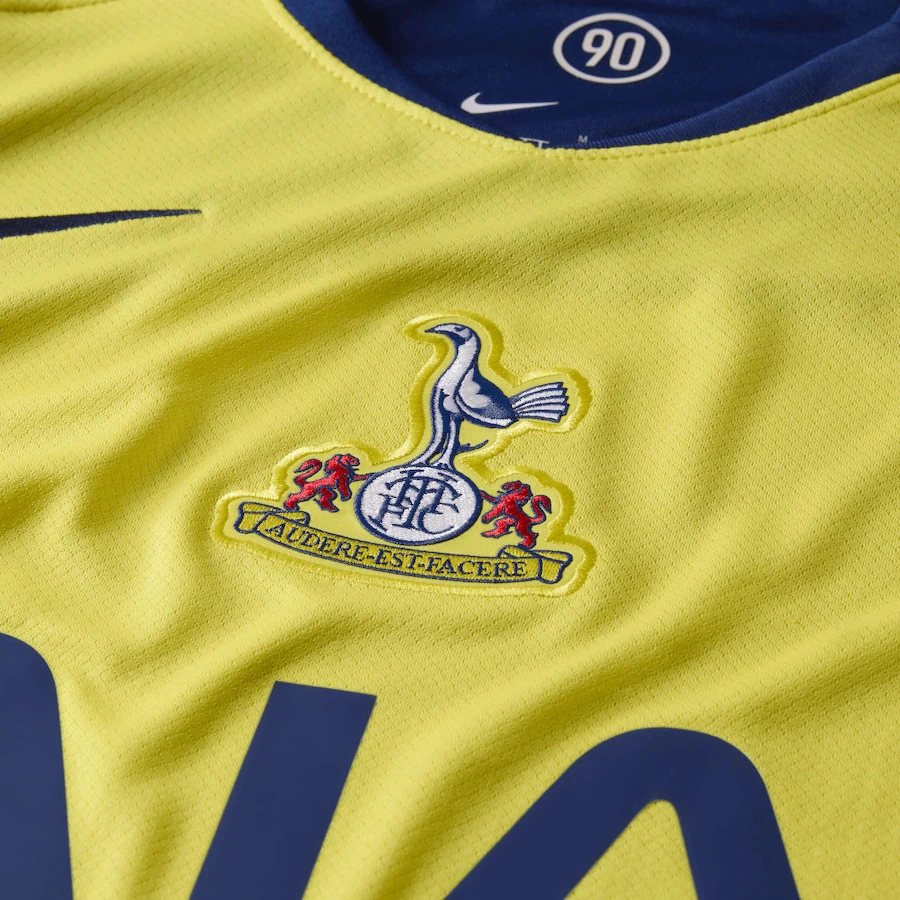 Tottenham Hotspur Third Kit 25/26 by Nike, close-up showing the retro club crest.