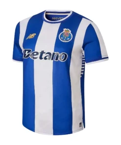 Front view of the NB FC Porto Home Kit 25/26 in blue and white with crewneck and short sleeves.