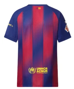Nike FC Barcelona x Ed Sheeran Kit 25/26, back view, iconic blaugrana colors, crewneck, short sleeves, no name or number.