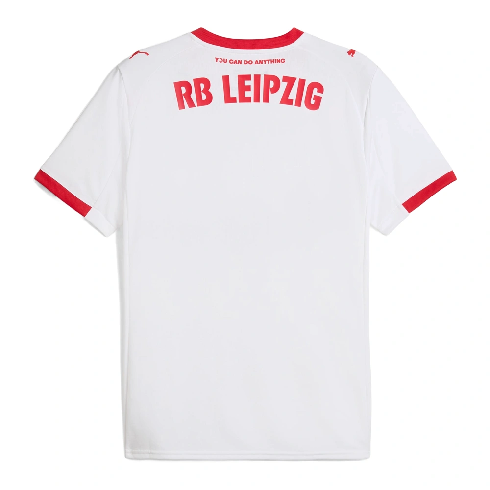 PUMA RB Leipzig Home Kit 25/26, back view, white, short sleeves, no player name or number.