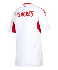 Back view of the adidas SL Benfica Third Kit 25/26 in white with v-neck and short sleeves, no name or number.