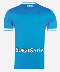 Back view of EA7 Napoli Home Kit 25/26, sky blue, V-neck collar, short sleeves, no name or number.