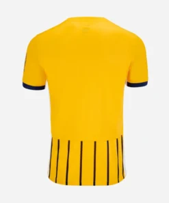 Nike Brighton Third Kit 25/26, back view, yellow with navy stripes, crewneck, short sleeves, no name or number.