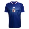 Adidas Japan Home Kit 2026, Japan Blue with Ash Blue accents, EQT collar, short sleeves, front view.
