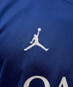 Close-up of Jordan logo on Paris Saint-Germain Fourth Kit 24/25.