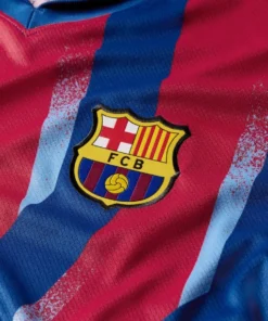 Zoomed view of the club crest on the Nike FC Barcelona El Clásico Fourth Jersey 25/26.