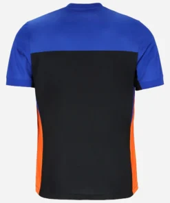 Nike Inter Milan Fourth Kit 25/26, back view in black with Hyper Blue and Safety Orange details, no name or number.