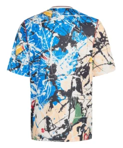 Manchester United Stone Roses Kit 2026 back view, all-over band print, no name or number.