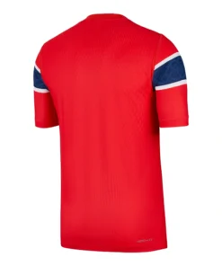 Back view of Norway Home Kit 2026 by Nike in red, short sleeves, no name or number.