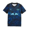 Front view of RB Leipzig Special Kit 25/26 by PUMA with dark blue and black graphic design.