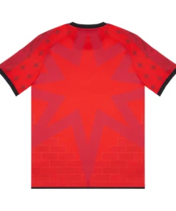 Back view of Venezia Fourth Kit 25/26 by NOCTA in deep red and gold without name or number.