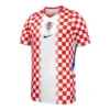 Croatia Home Kit 2026 by Nike, front view in red-and-white checkers with V-neck and short sleeves.