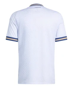 Back view of Italy Away Kit 2026. Light blue shirt with tailored weave pattern, and clean back without name or number.