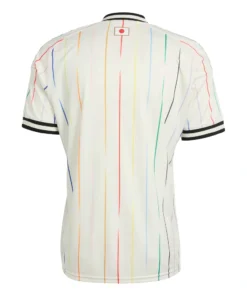 Back view of Japan Away Jersey 2026. Off-white kit with a national flag stamp on the neck and a clean back without name or number.