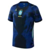 Jordan Brazil Away Kit 2026, front view, deep royal blue design, crew neck, short sleeves.