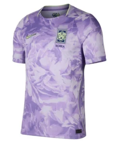 Nike South Korea Away Kit 2026, front view, Space Purple design, floral pattern, short sleeves, crew neck collar.