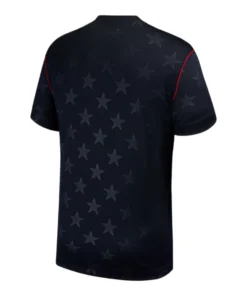 Back view of USMNT Away Jersey 2026, dark base with stars-inspired design, short sleeves, no name or number.