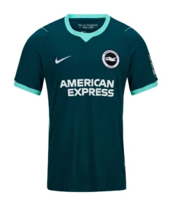 Front view of the Nike Brighton Third Kit 26/27 in deep teal with bright turquoise accents and team crest.