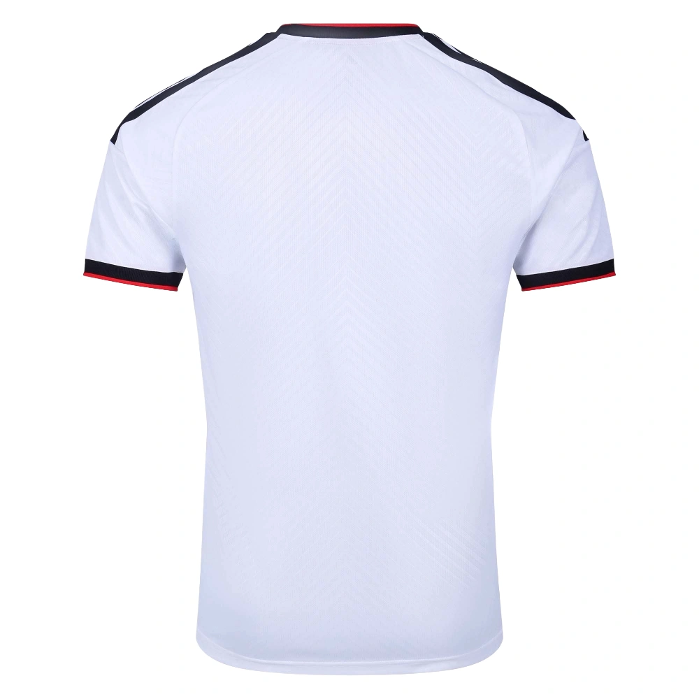 Back view of the white adidas Fulham Home Jersey 26/27 featuring a clean white back with no name or number and short sleeves.