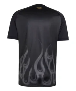 Back view of black adidas Juventus Third Jersey 26/27 with flame graphic, no name or number customization.