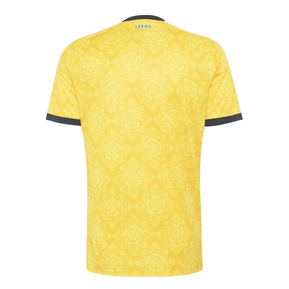 Blank yellow back of the adidas Leeds United Away Jersey 26/27 without name or number.