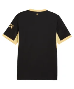 Back view of the blank black PUMA Manchester City Away Jersey 26/27 without a name or number, showing the back-neck bee logo.