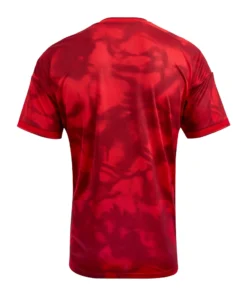 Back view of the adidas Nottingham Forest Home Jersey 26/27 in Garibaldi red with short sleeves, no name or number.