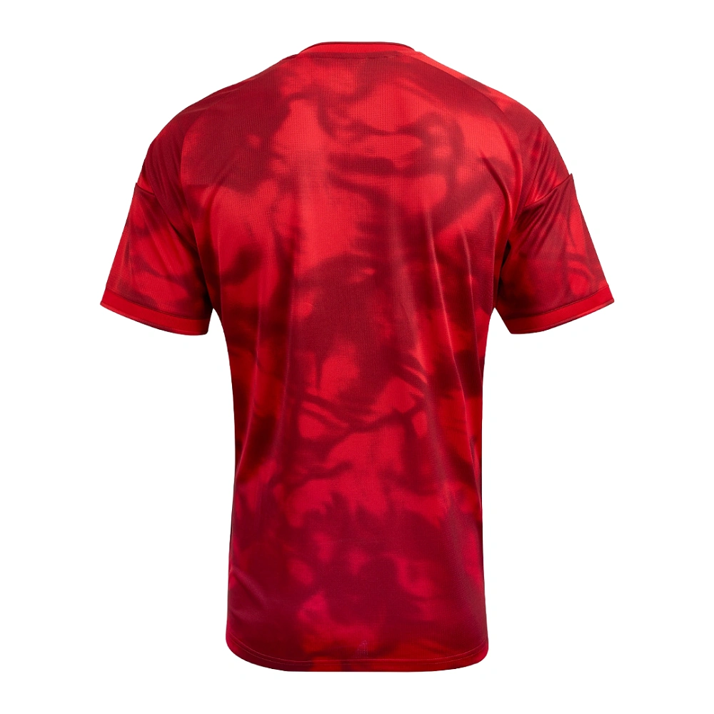 Back view of the adidas Nottingham Forest Home Jersey 26/27 in Garibaldi red with short sleeves, no name or number.