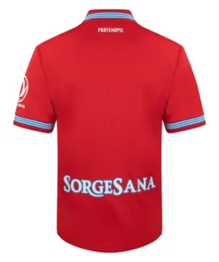 Back view of the red SSC Napoli Third Jersey 26/27 without name or number.